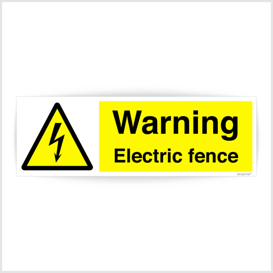 Electric Fence Warning Stickerelectric Fence Sign Stickerelectric Fence Warning Labelelectric 1293