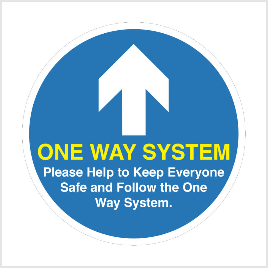 One Way System Sign Sticker