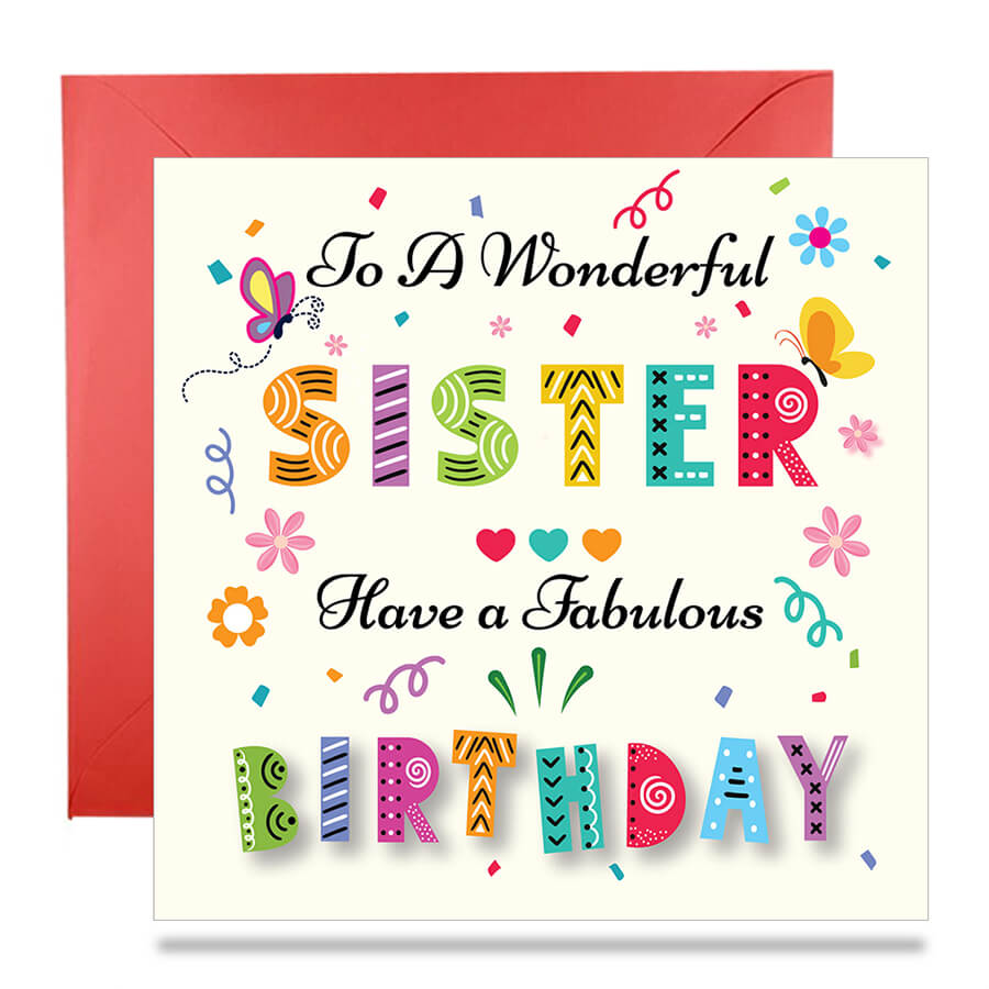 Colorful Text Birthday Greeting Card