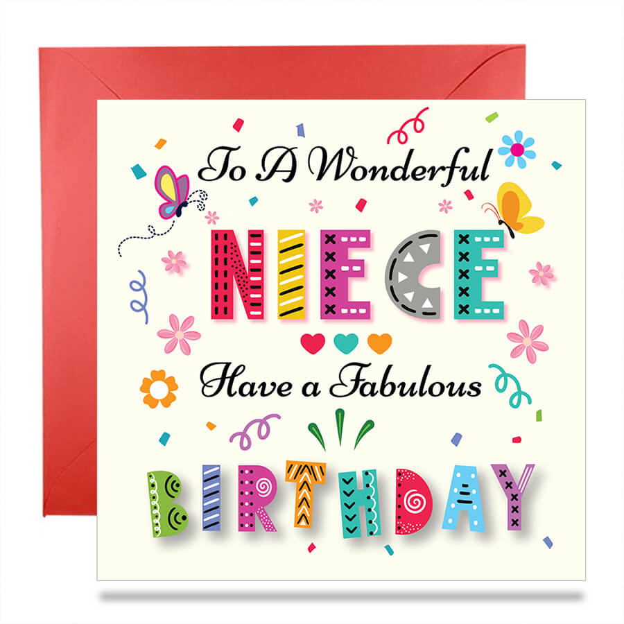 Colorful Text Birthday Greeting Card