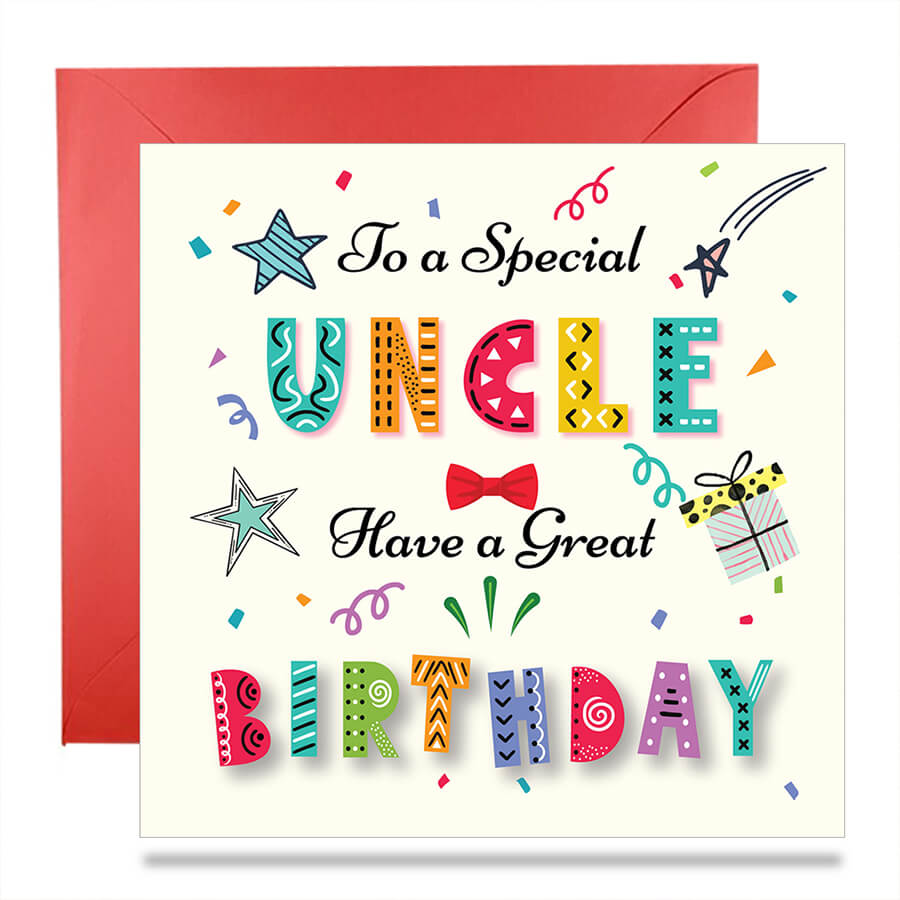 Colorful Text Birthday Greeting Card