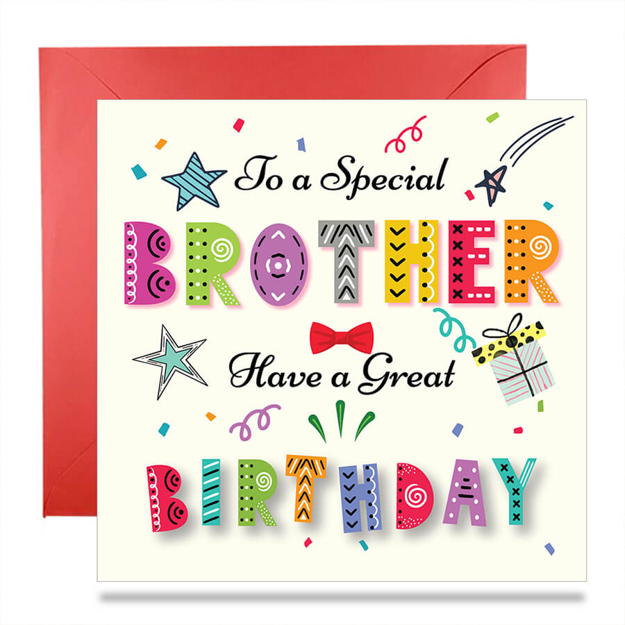 Colorful Text Birthday Greeting Card