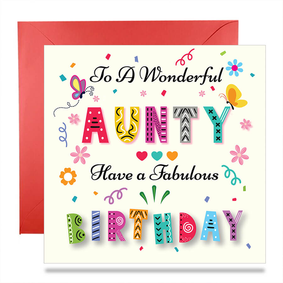 Colorful Text Birthday Greeting Card