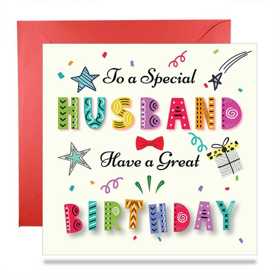 Colorful Text Birthday Greeting Card