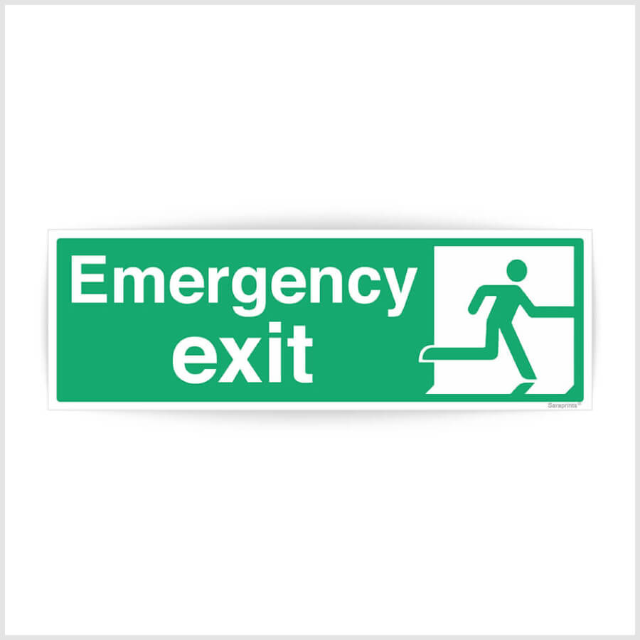 Emergency Exit Sign Sticker