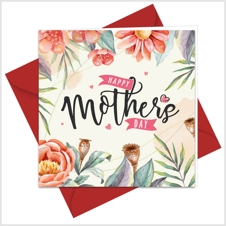 Charming Floral Happy Mother's Greeting Card