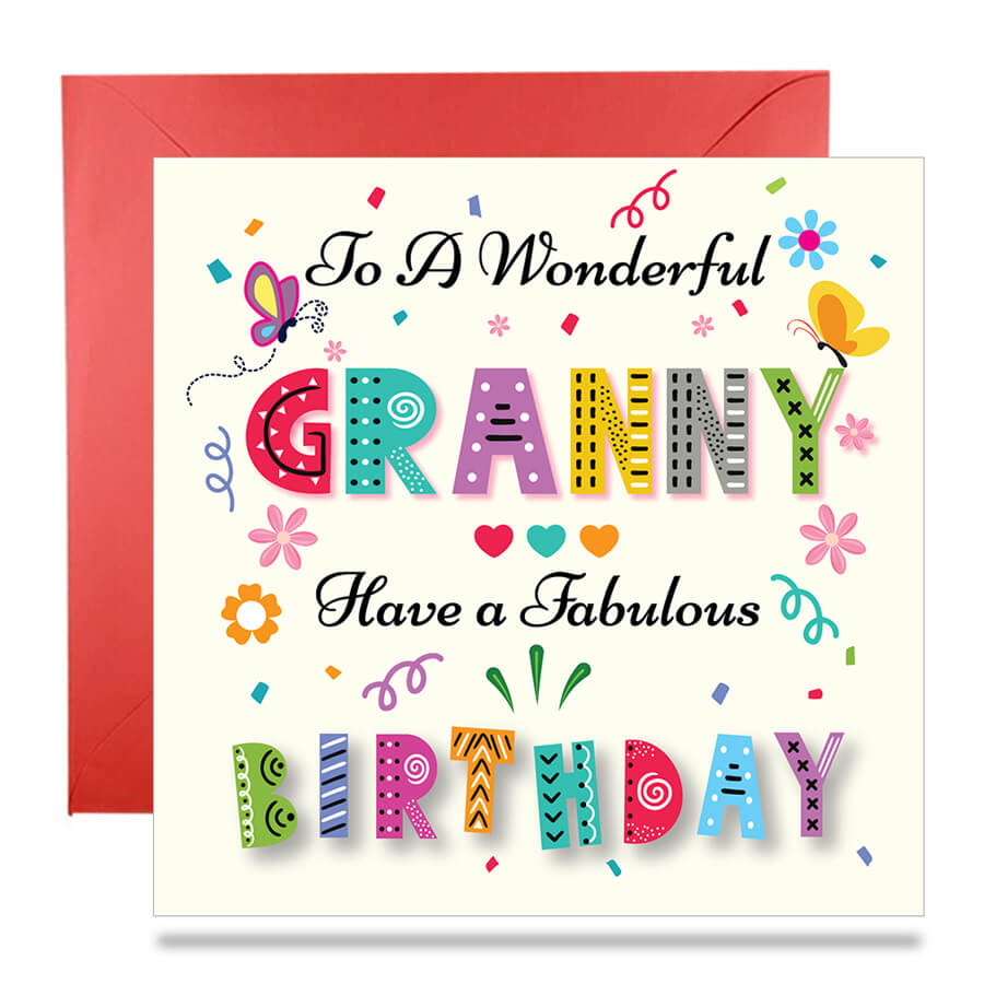 Colorful Text Birthday Greeting Card