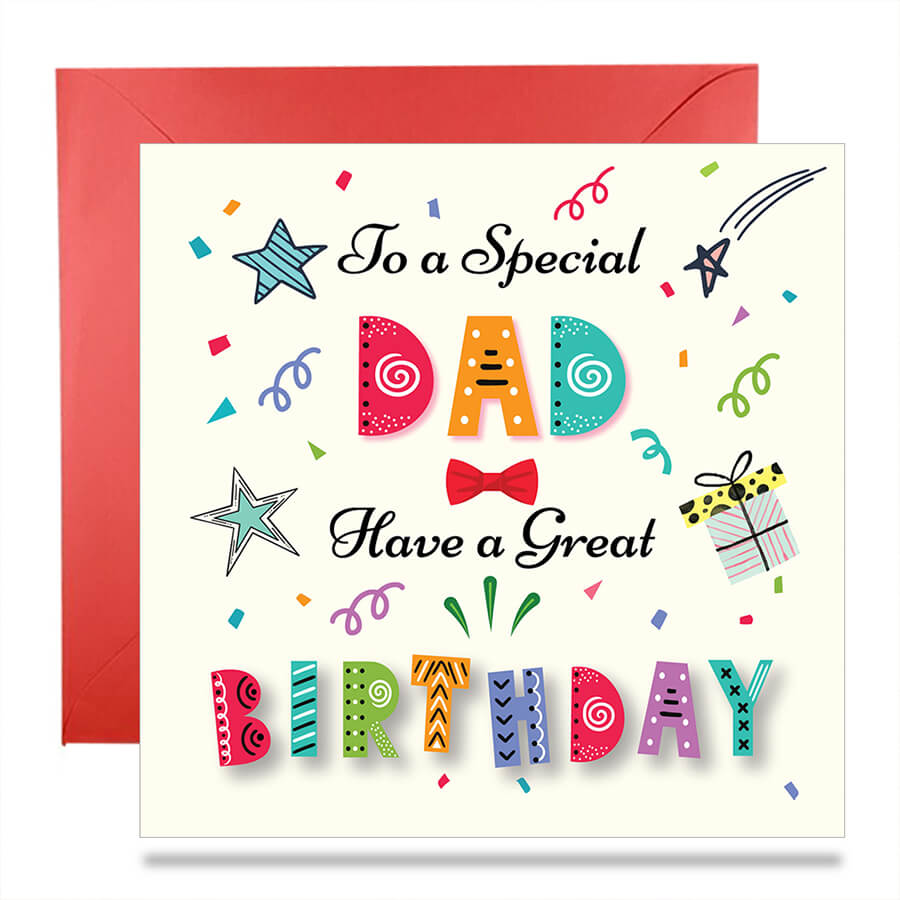 Colorful Text Birthday Greeting Card