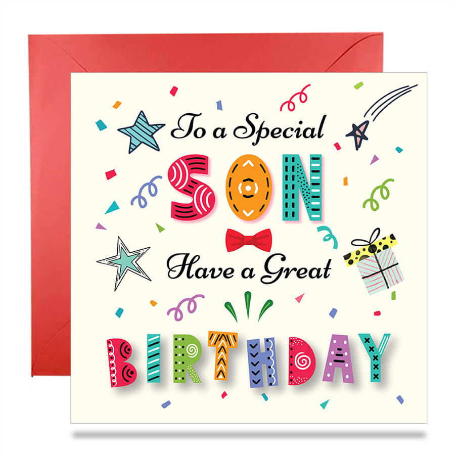 Colorful Text Birthday Greeting Card