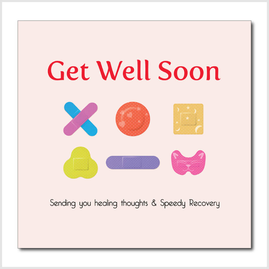 Healing Hues Get Well Soon Band-Aid Greeting Card