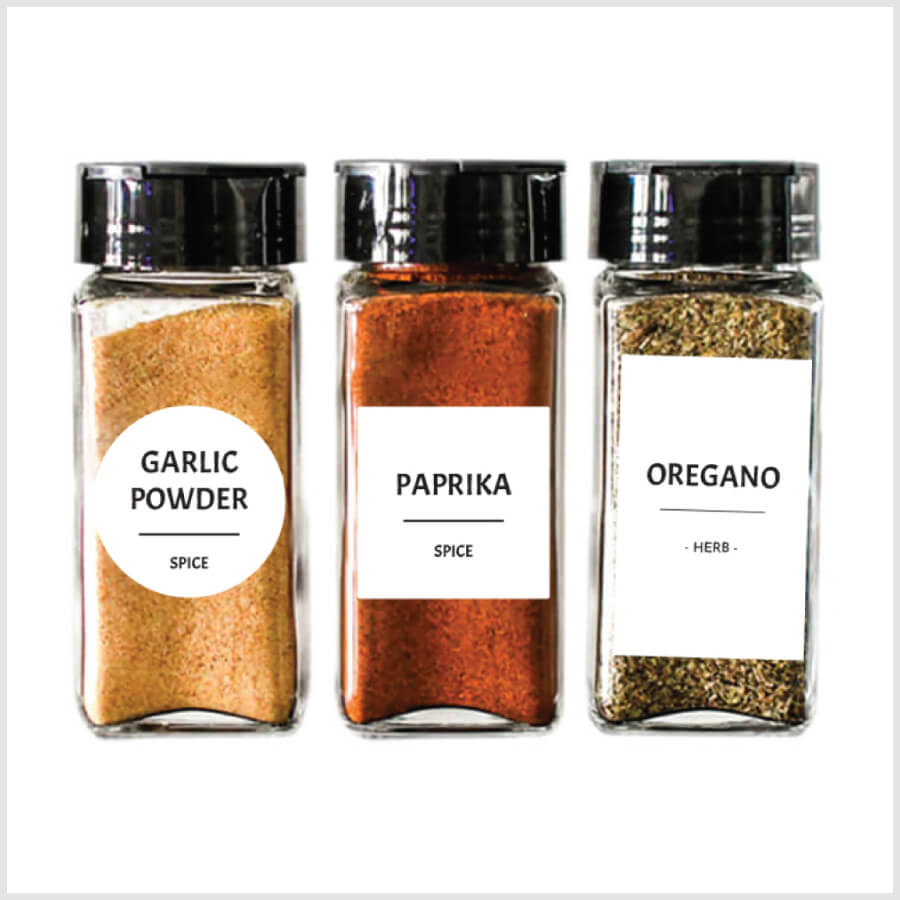 Minimalist Spice Jar Labels