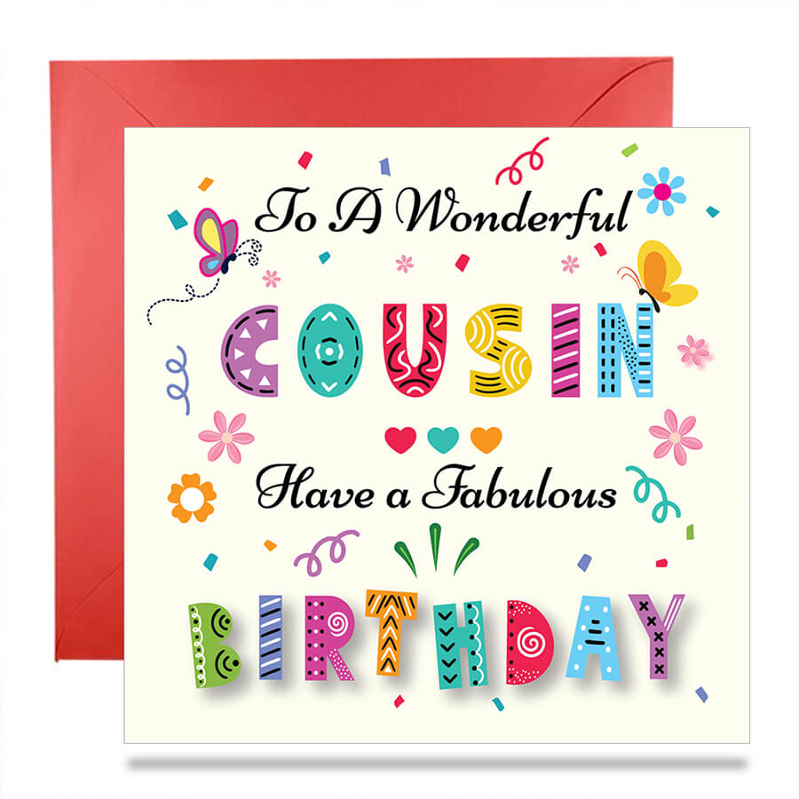 Colorful Text Birthday Greeting Card