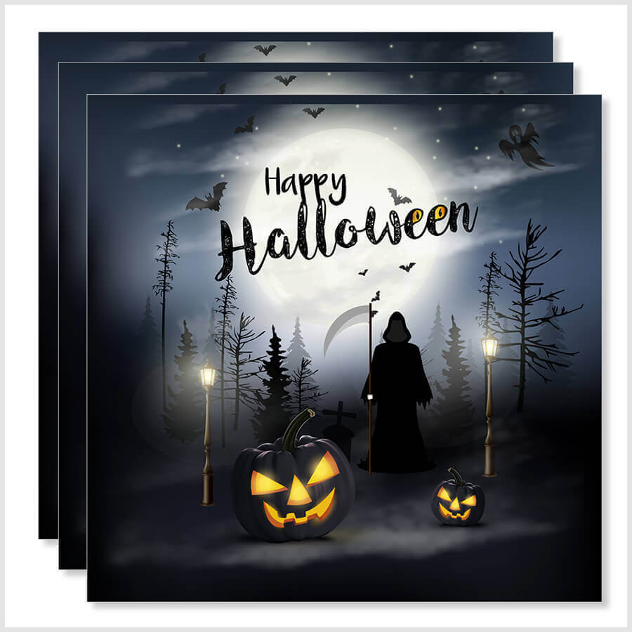 Scary Halloween Greeting Card