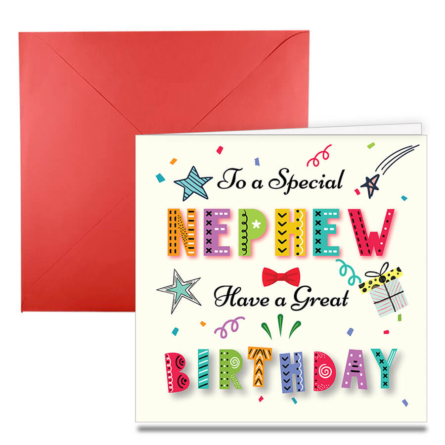 Colorful Text Birthday Greeting Card