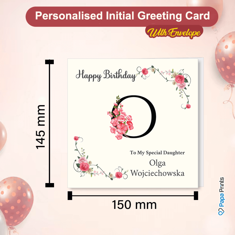 Personalised Initial Birthday Card