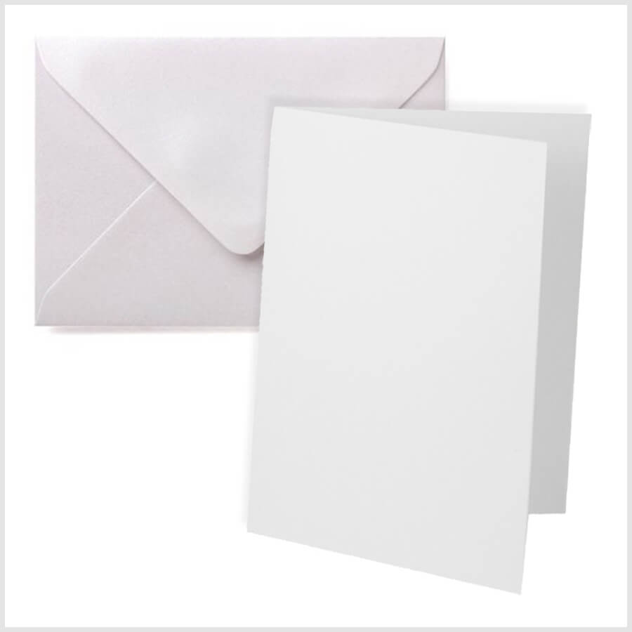 A5 Plain White Greeting Card with Envelopes