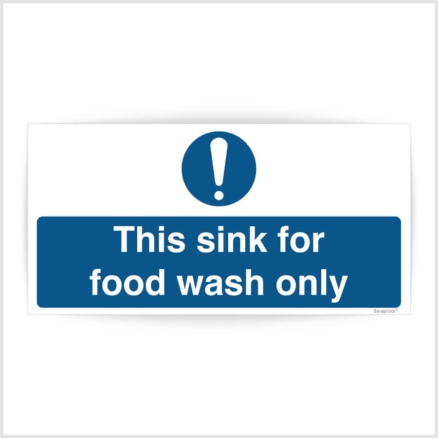 This Sink For Food Wash Only Sign Sticker