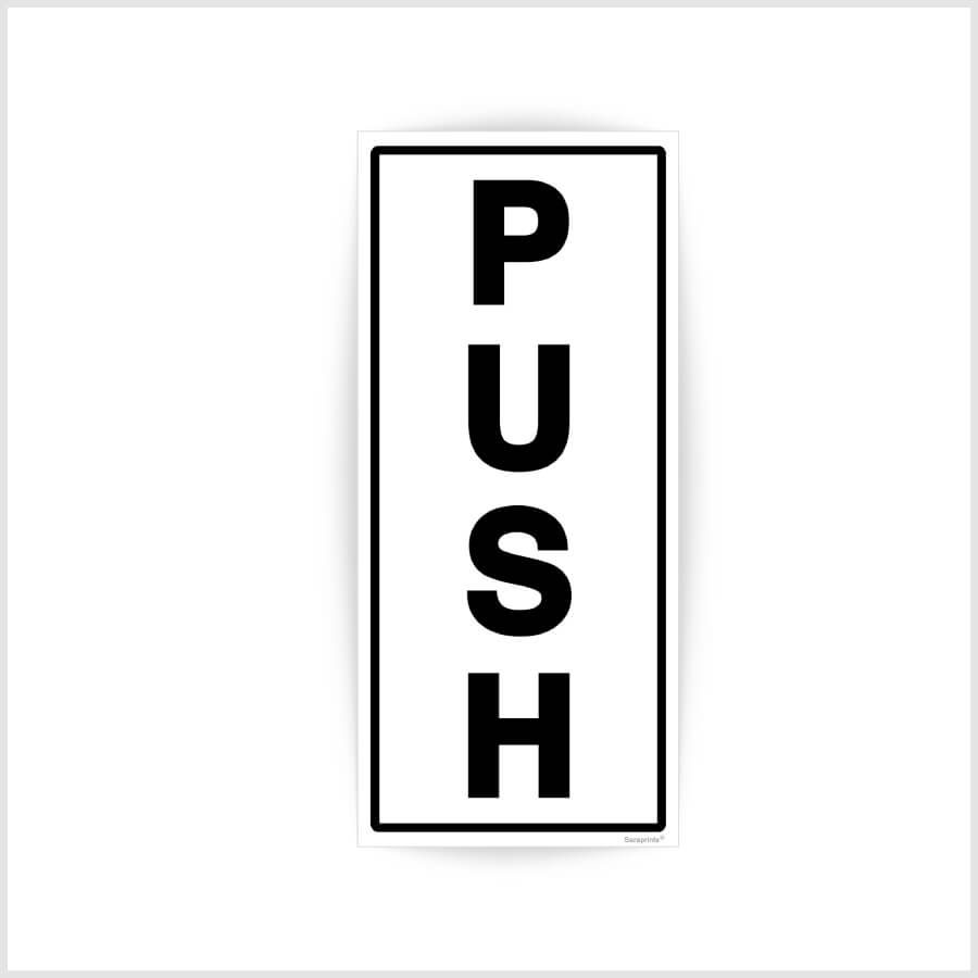 Push Sign for Door Sticker