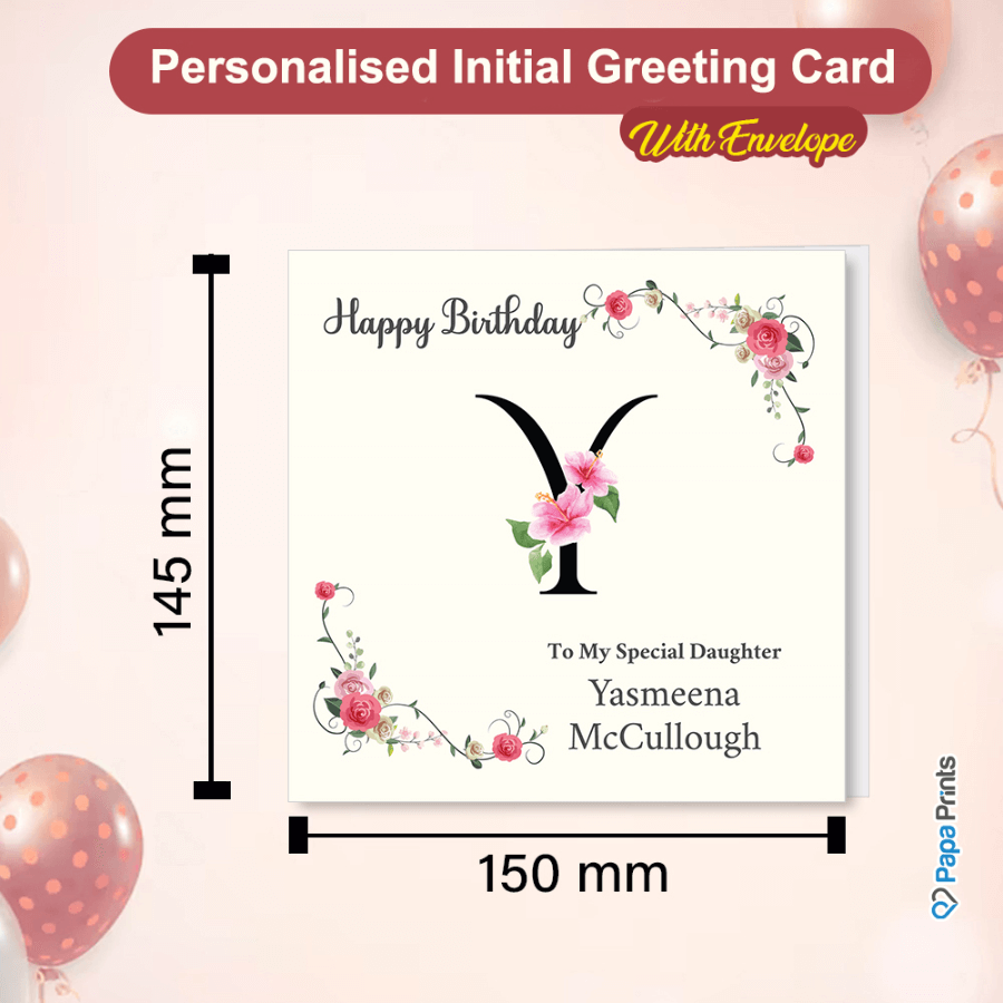 Personalised Initial Birthday Card