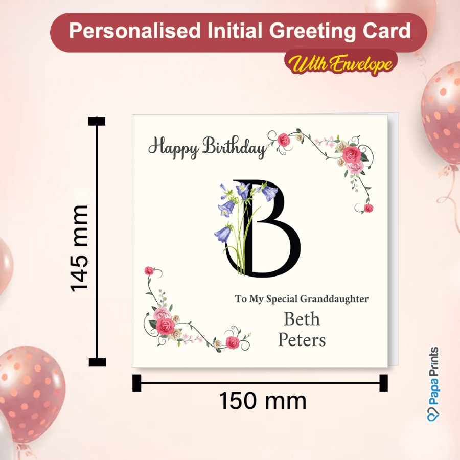 Personalised Initial Birthday Card