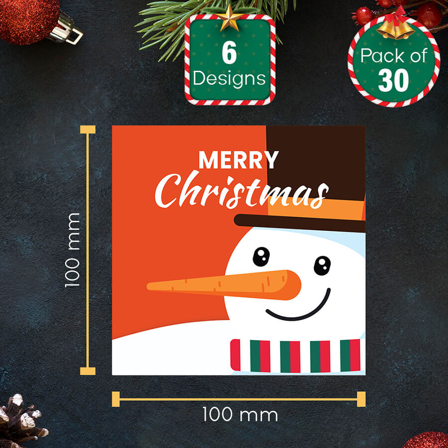 Kids Christmas Cards/ 100x100mm Christmas Greeting Cards/ Whimsical ...