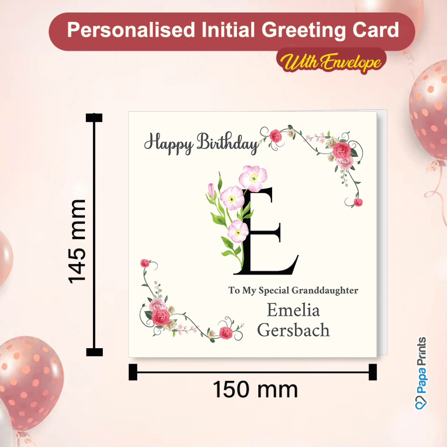 Personalised Initial Birthday Card