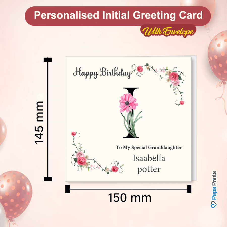 Personalised Initial Birthday Card