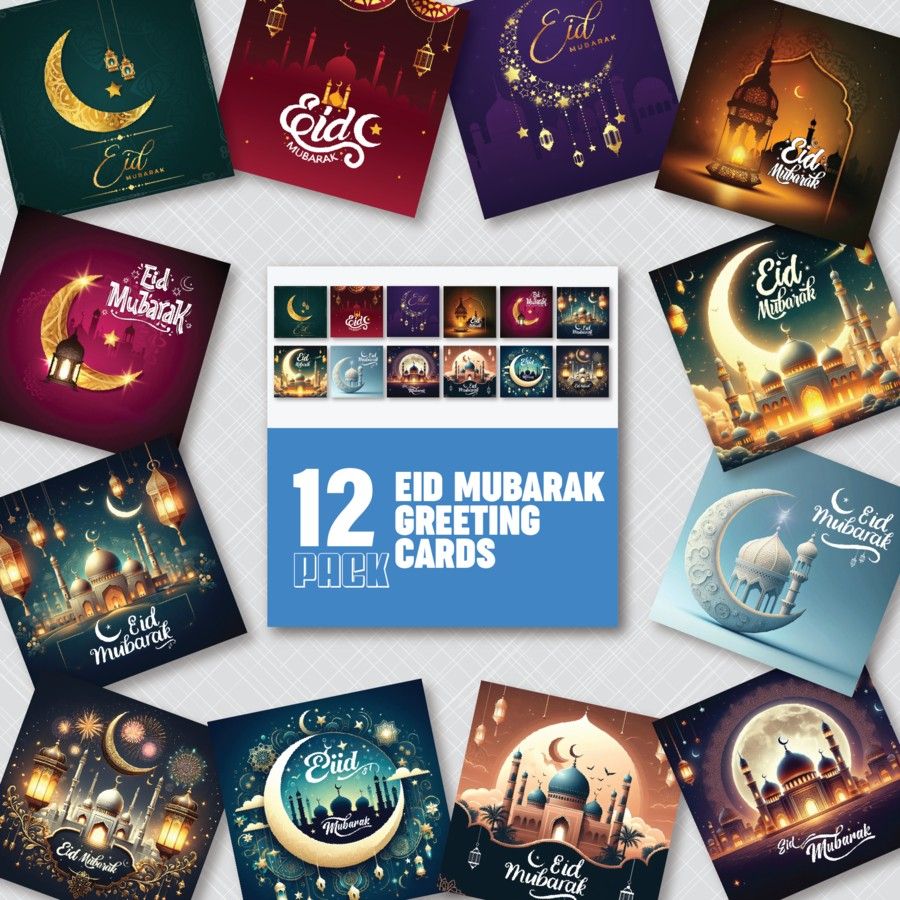 Eid Mubarak greeting cards