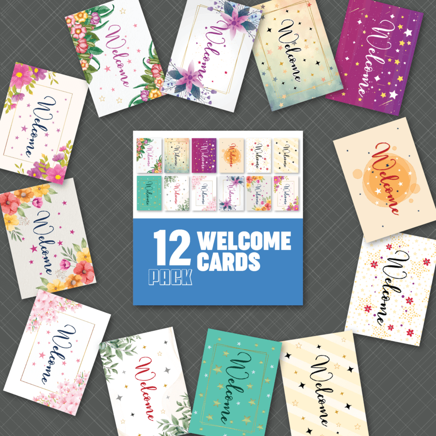 Welcome greeting cards for new arrivals