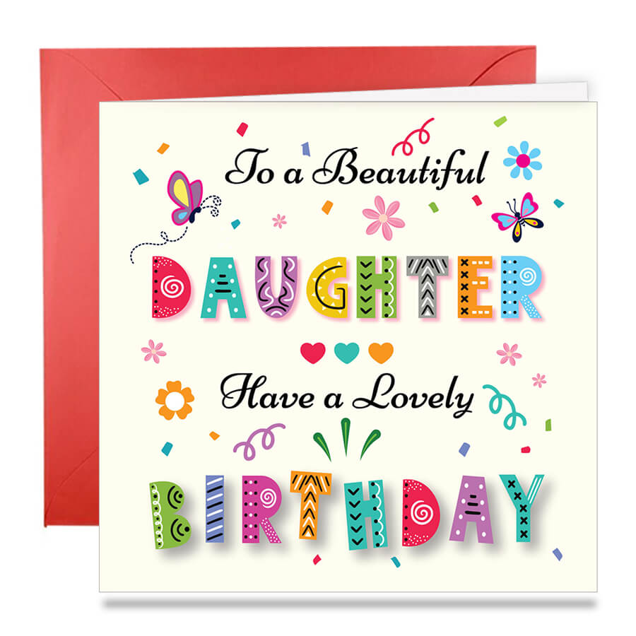 Colorful Text Birthday Greeting Card