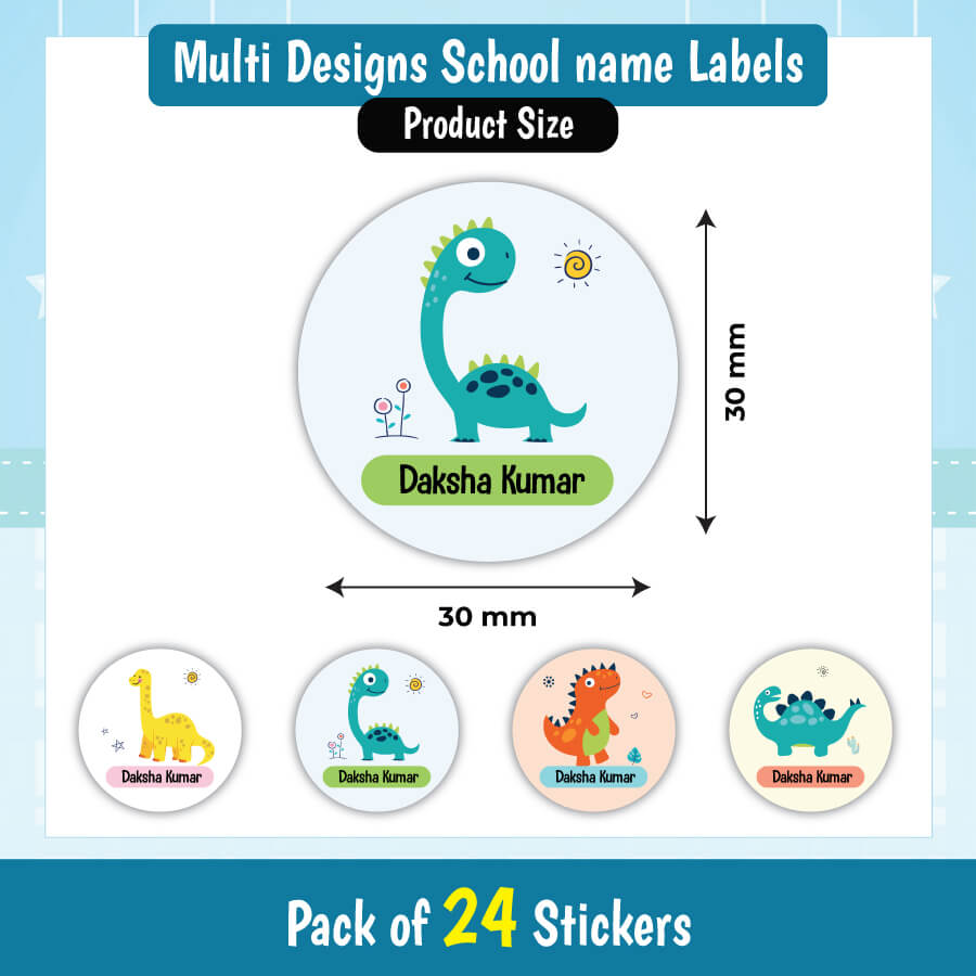 Dino label for kids