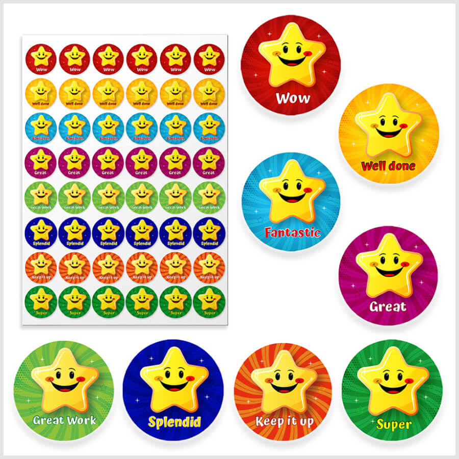 Encouraging Stars Reward Stickers