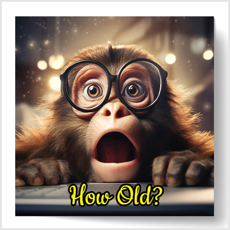 Amusing Monkey Birthday Greeting Card