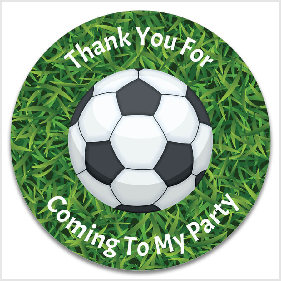 Football Party Favor Stickers - Thank You for Coming!