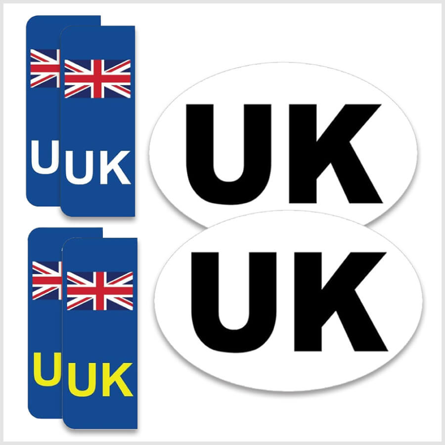 UK Number Plate Car Stickers for Europe