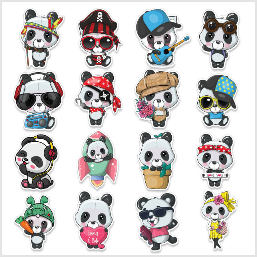 Fun Panda Sticker Packs