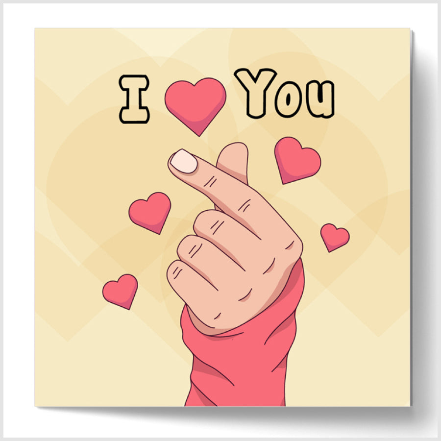 Hand Gesture Heart Valentine's Day Card