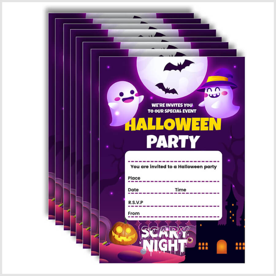 Halloween Party Invitations Card