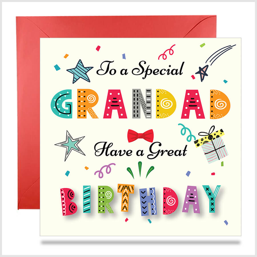 Colorful Text Birthday Greeting Card