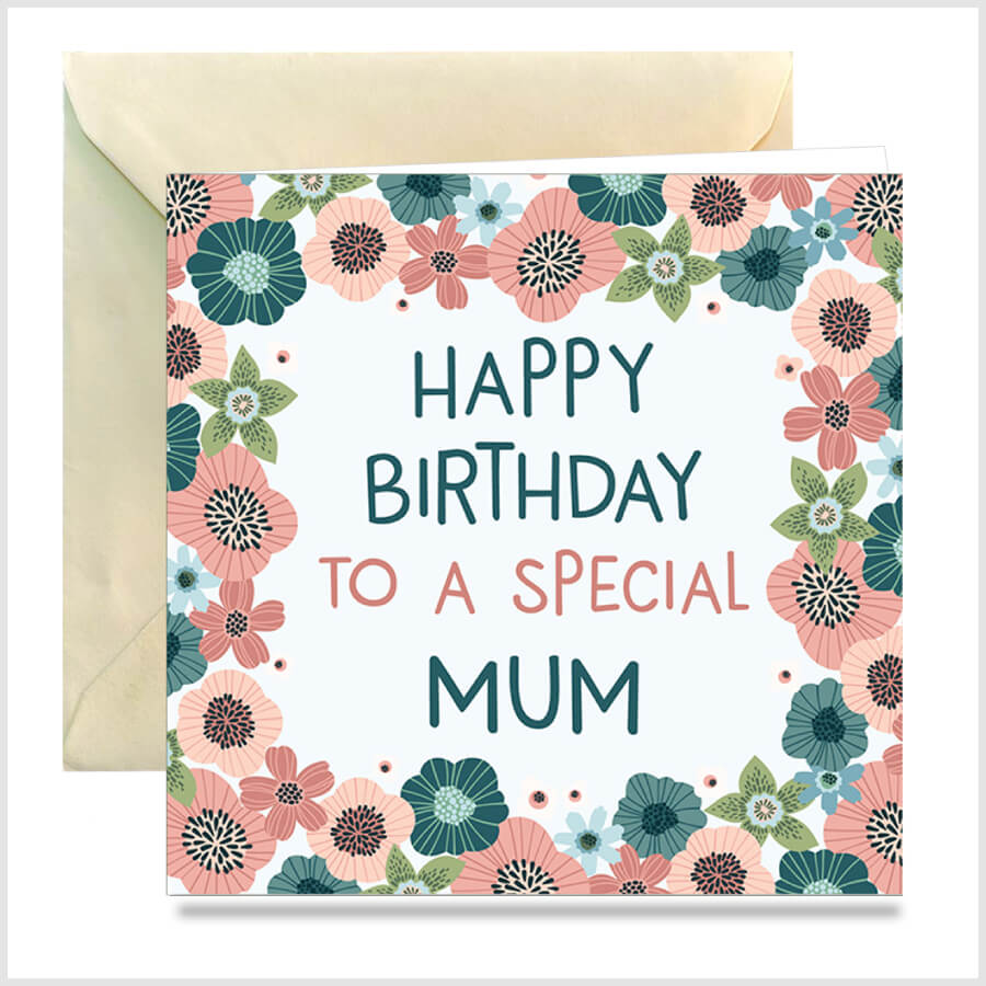 Floral Elegance for Mum's Birthday Greeting Card