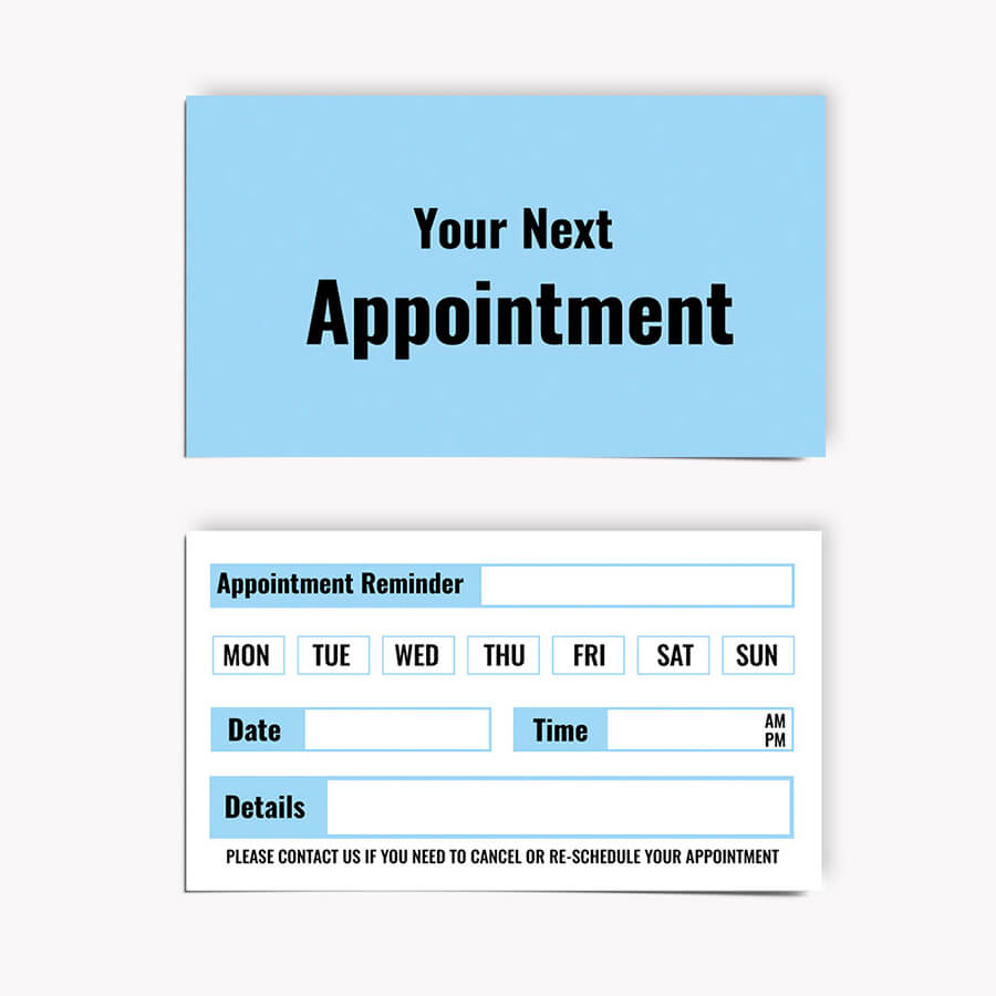 Stay On Track with Our Custom Appointment Reminder Cards