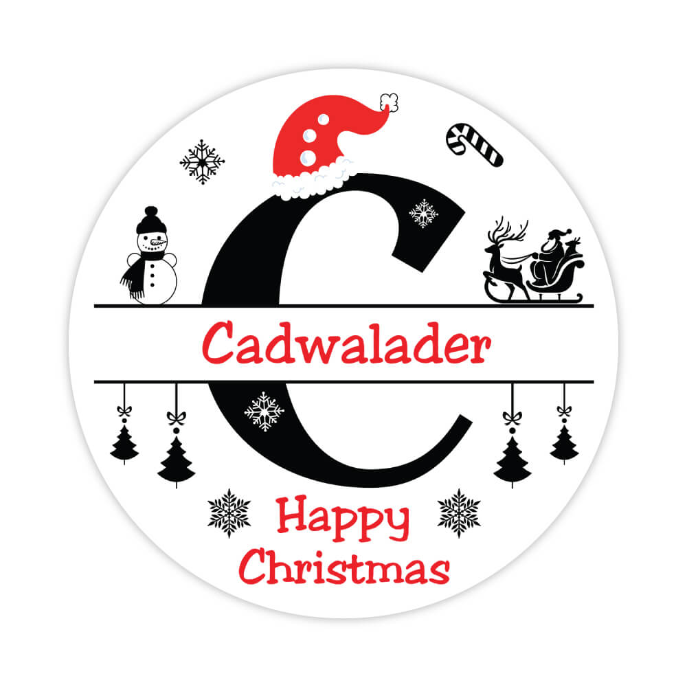 Christmas Letter C Sticker