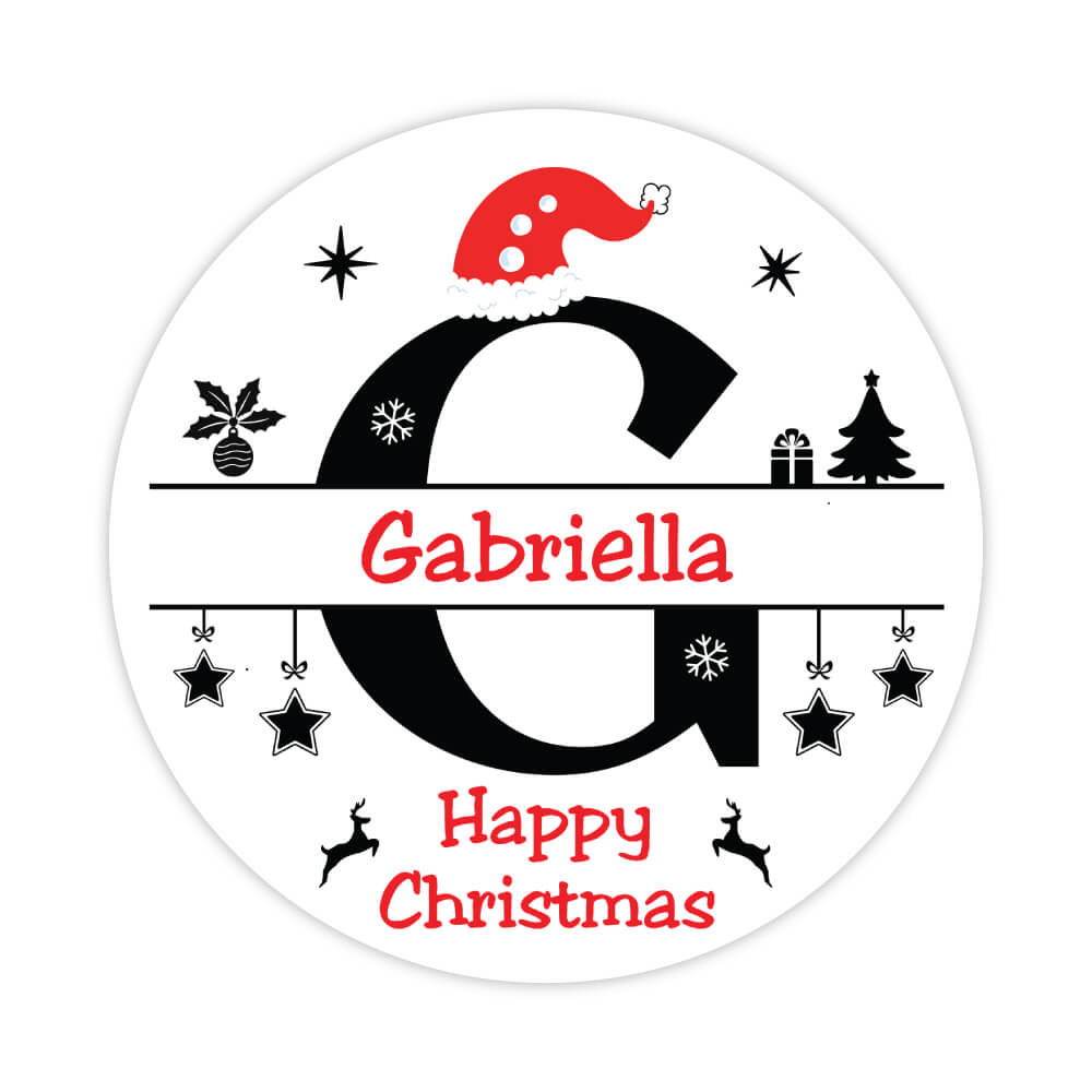 Christmas Letter G Sticker