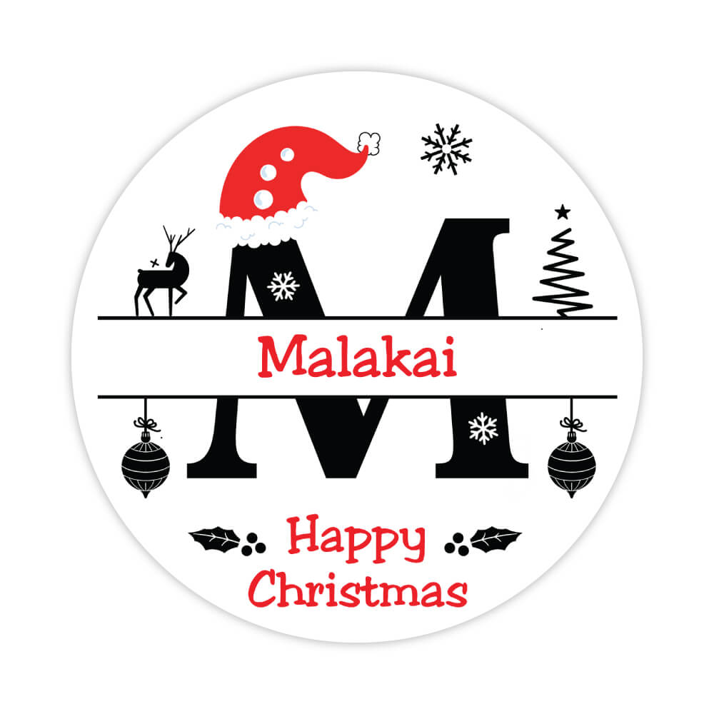 Christmas Letter M Sticker