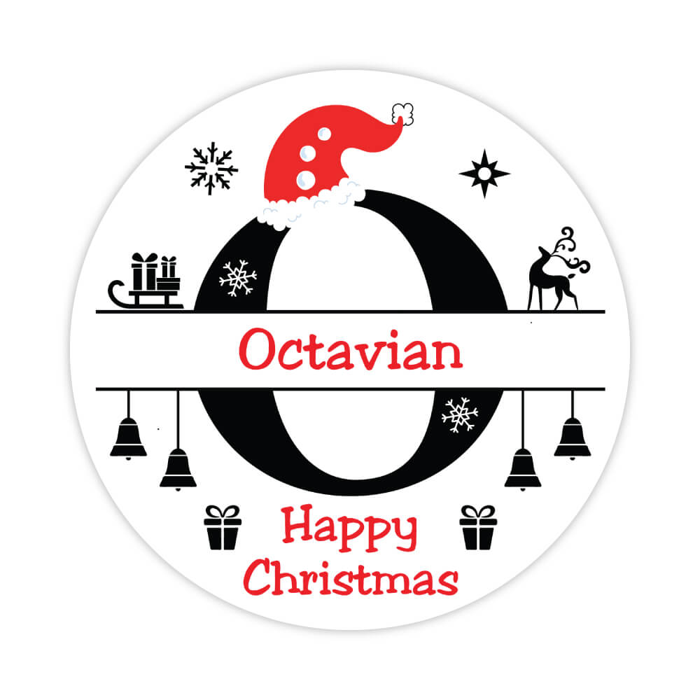 Christmas Letter O Sticker