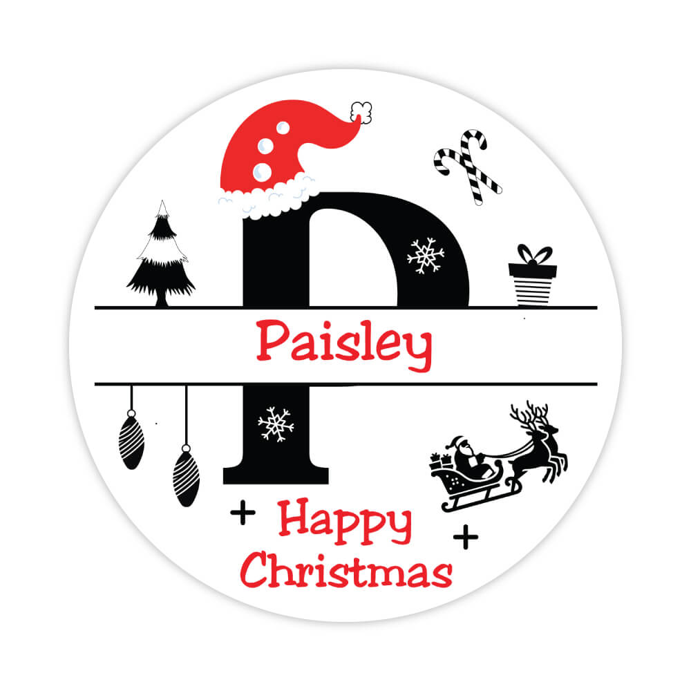 Christmas Letter P Sticker