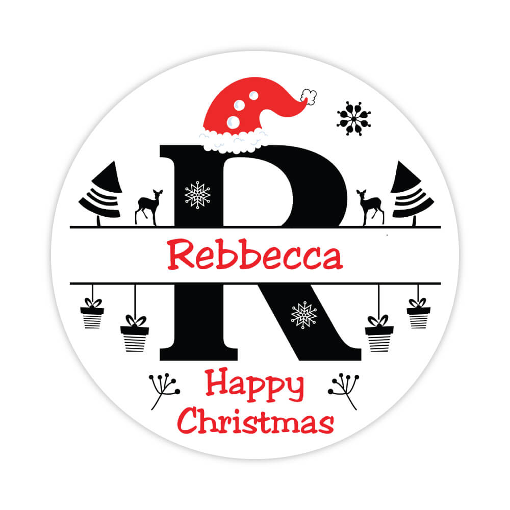 Christmas Letter R Sticker