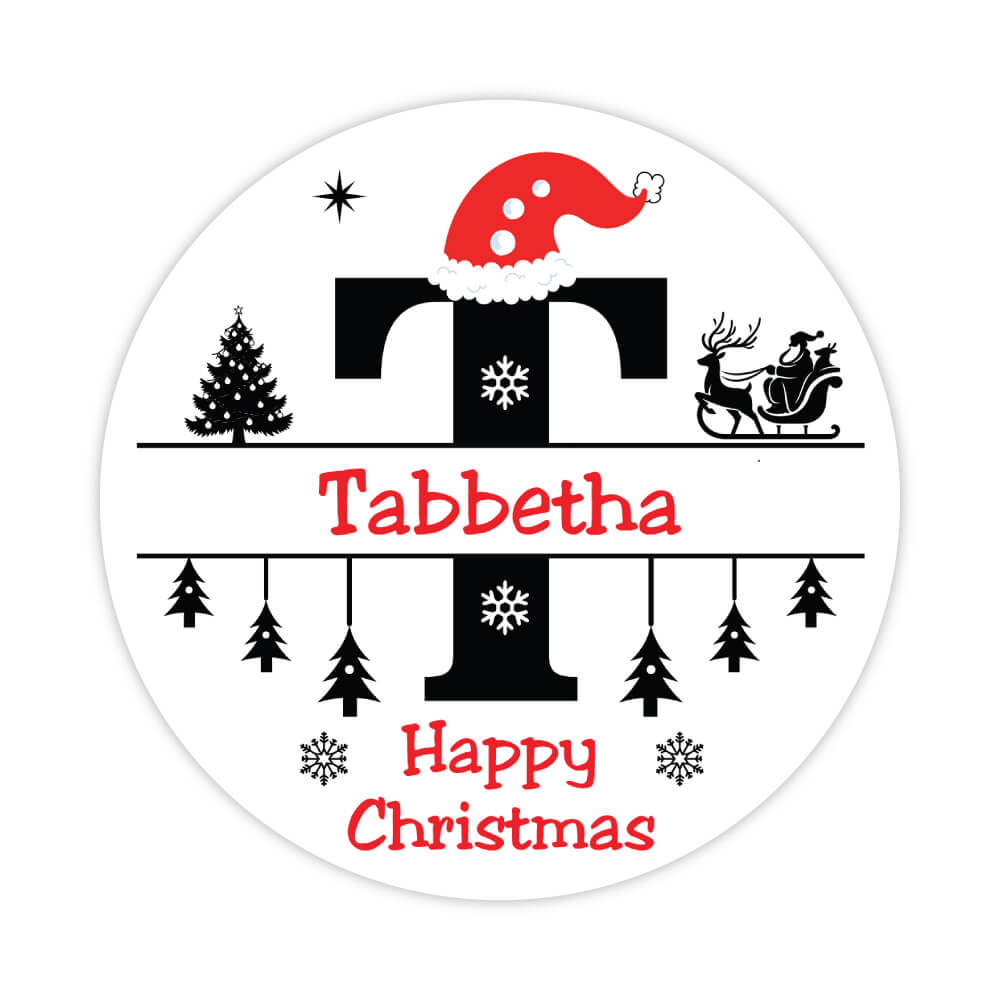 Christmas Letter T Sticker