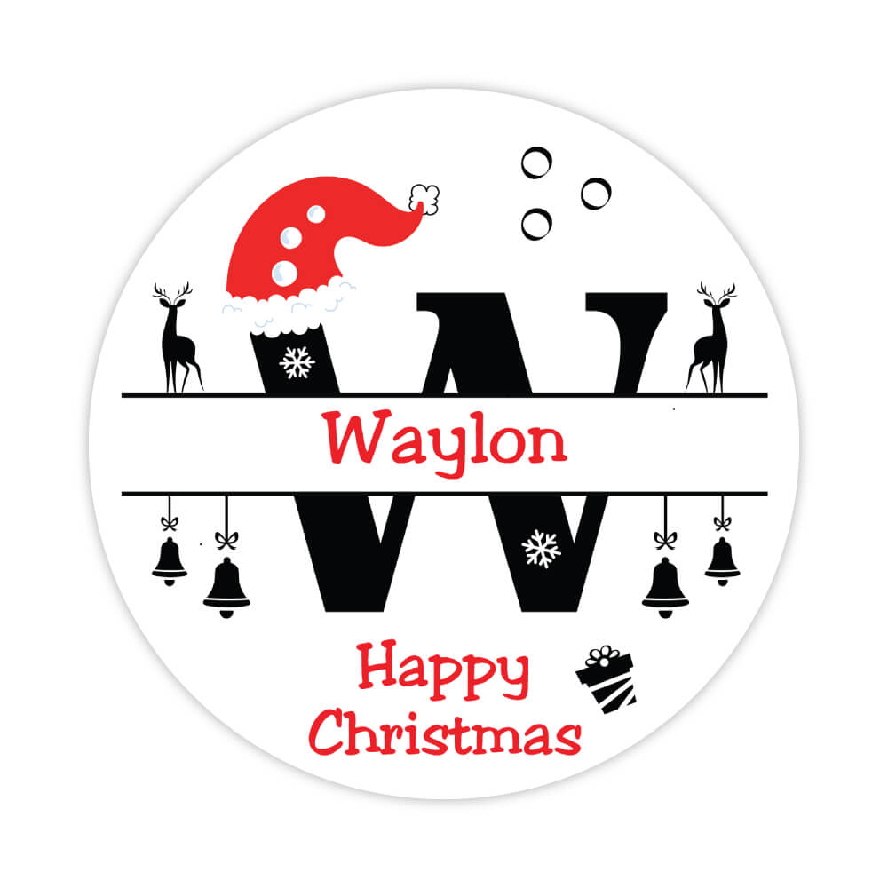 Christmas Letter W Sticker