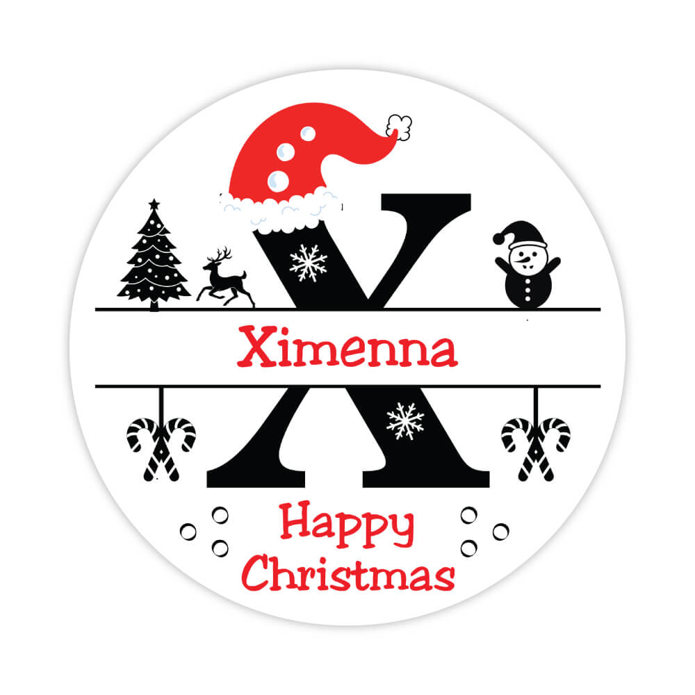 Christmas Letter X Sticker